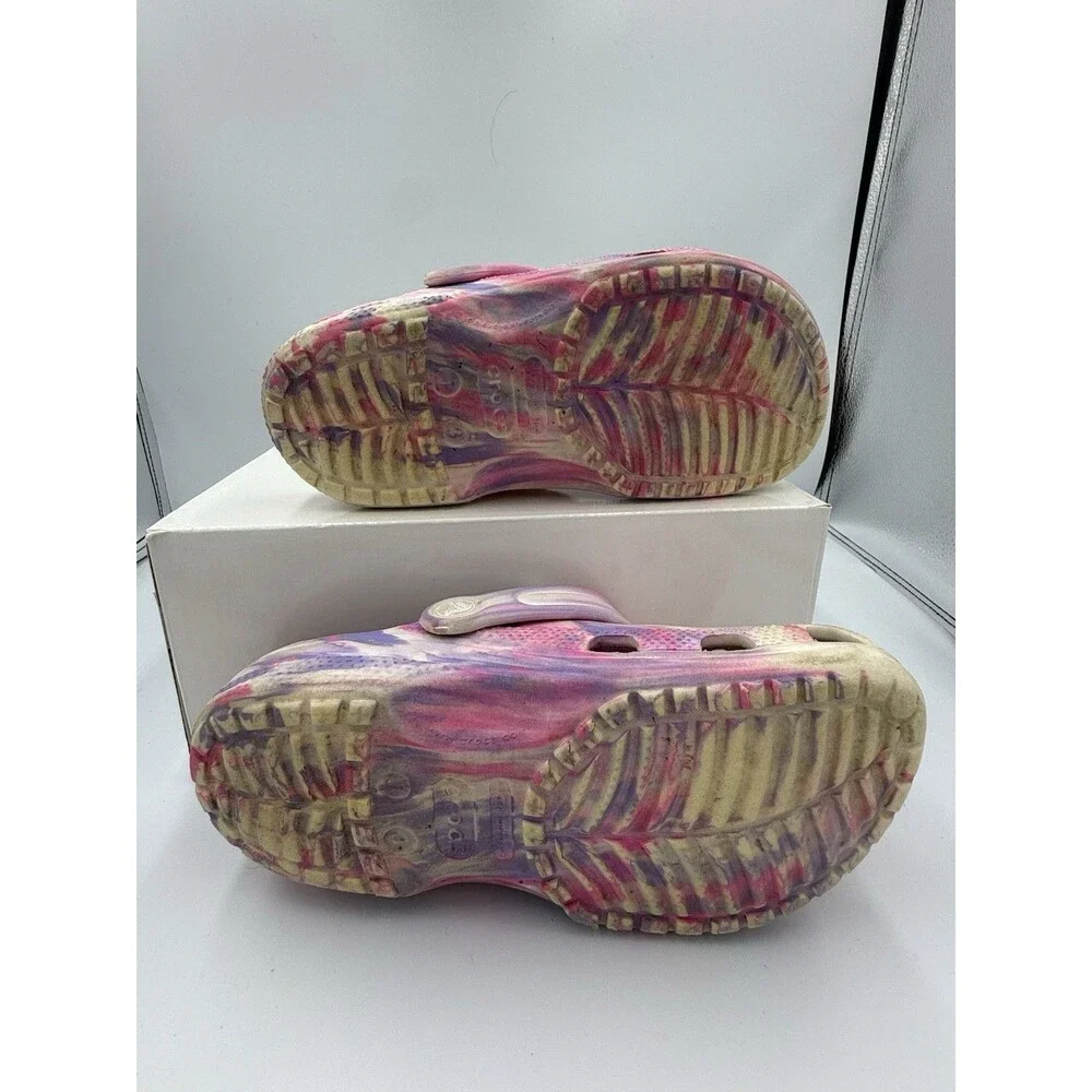 Crocs Kids Classic Clogs Kids Size 1 – Swirl Multicolor